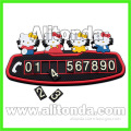 Silicone car temporary stop phone number boards car accessories promotional gifts